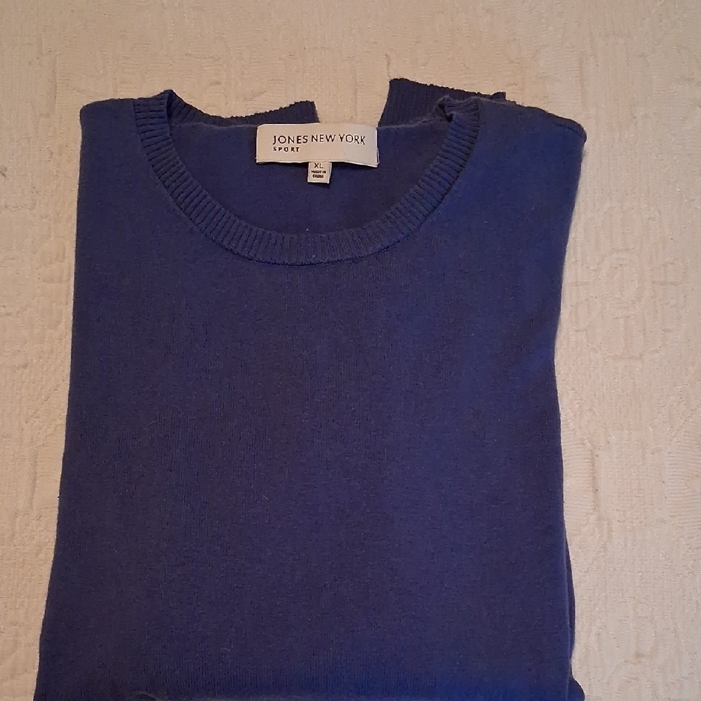Jones New York Women's Purple Crewneck Sweater